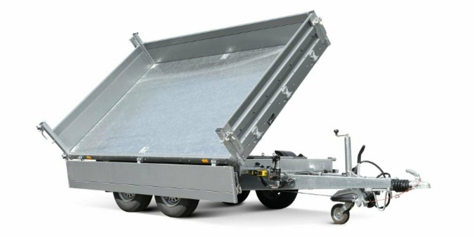 SHDK 35-30-18.2 3-Sided Tipping Trailer, 3.5 t, Steel, 3010x1830x350 mm, Electric Pump