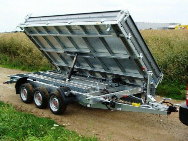 SHDK 02 35-40-20.3 Three-Sided Dump Trailer 3.5 t Electric Pump 4020x2040x350 mm