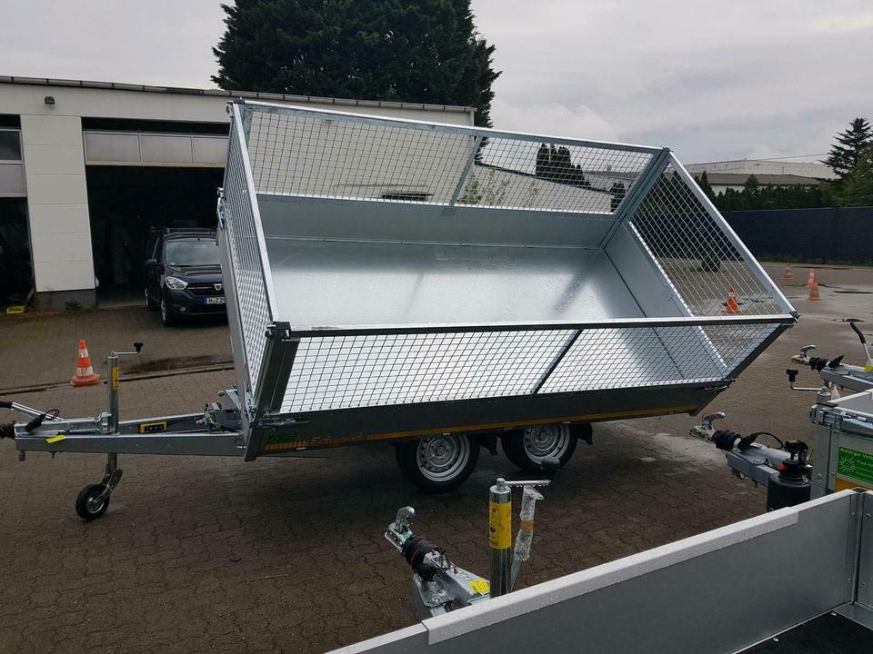 Eduard 3318 Electric 3-Sided Tipping Trailer, 3.5 t, with Ramps, Grid, and Supports