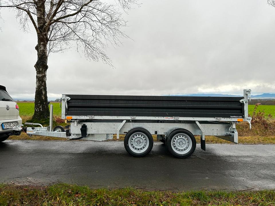 Humbaur HTK 3000.31 Three-Side Tipping Trailer, 3.0 t, Steel Car Trailer