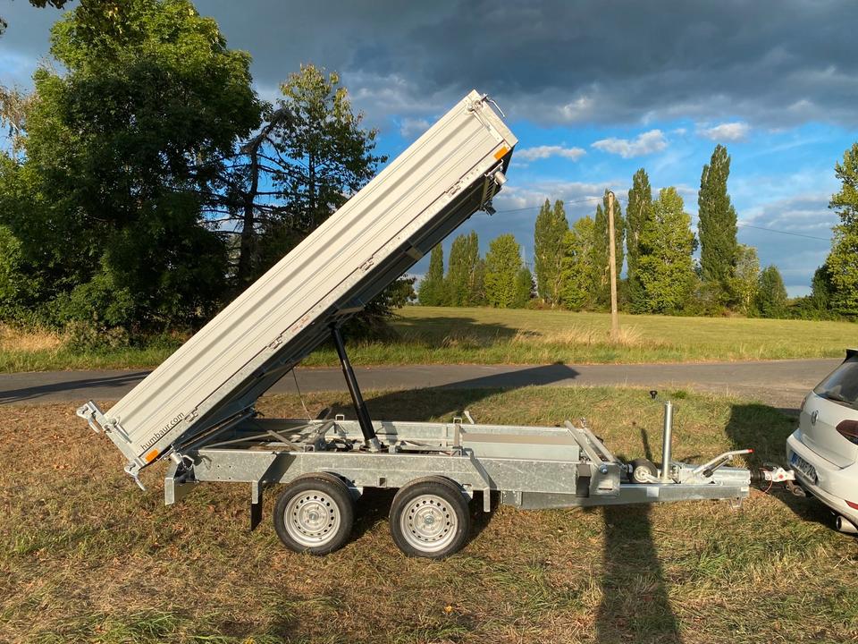 Humbaur HTK 3500.31 Three-Sided Dump Trailer, 3.5 t, Aluminum Car Trailer