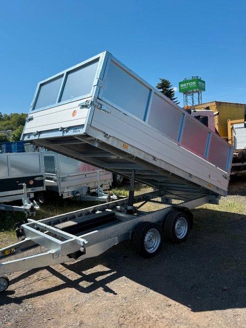 SARIS 3.5 t Three-Way Tipper Trailer with Electricals and Steel Sheet Add-On