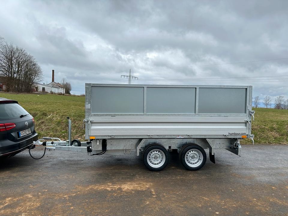Humbaur HTK 3500.31 Three-Sided Tipper Trailer, Steel Sheet, 3.5 t