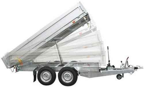Car trailer 2700 kg, three-sided tipping trailer with high-loader, 3.30 x 1.70 m, NEW with warranty