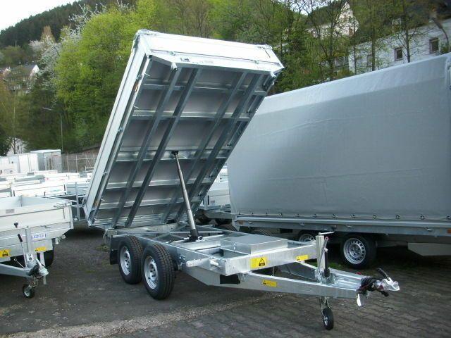 Saris PKL 40 Three-Sided Tipping Trailer, 3,500 kg, Electric, with Rail Shaft
