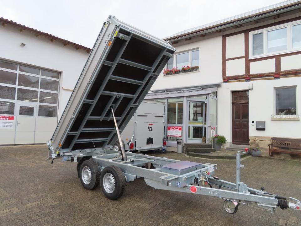 Böckmann DK-AL 3718/35P Three-Sided Tipping Trailer with Electric Tipping, 3.5 t GVW