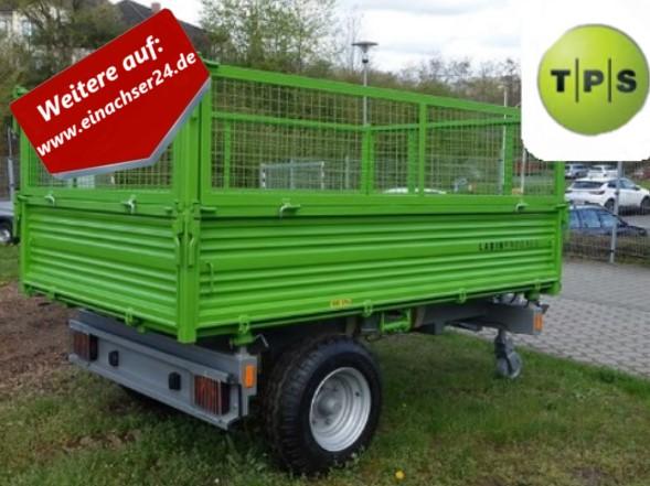 Three-Sided Tipping Trailer 3 Ton with Leaf Grid and Overrun Brake