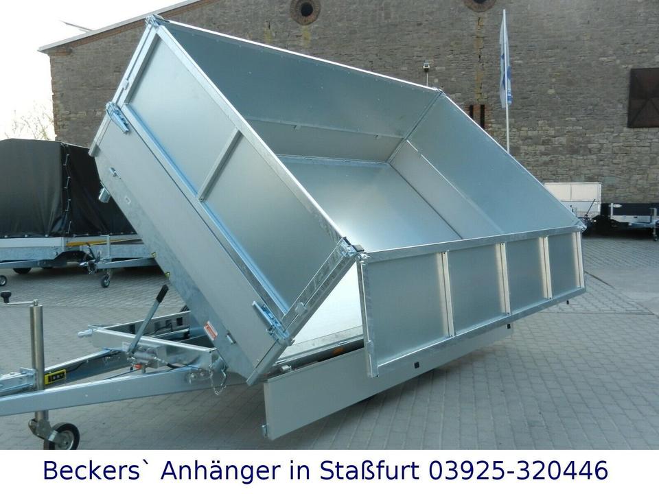 Eduard 3,000 kg Electric-Hydraulic Three-Sided Tipping Trailer 3.30 x 1.80 m + Attachment 3318K