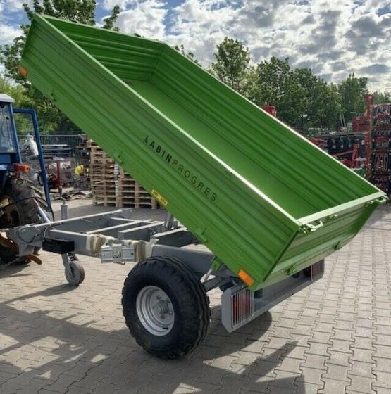 Three-way tipping trailer, single-axle, 3-ton, unbraked, StVZO-compliant