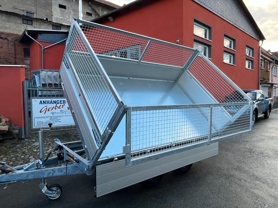Hapert 3-Sided Tipper Trailer 3.5t 305x180x40 cm Electric with 60 cm Leaf Lattice
