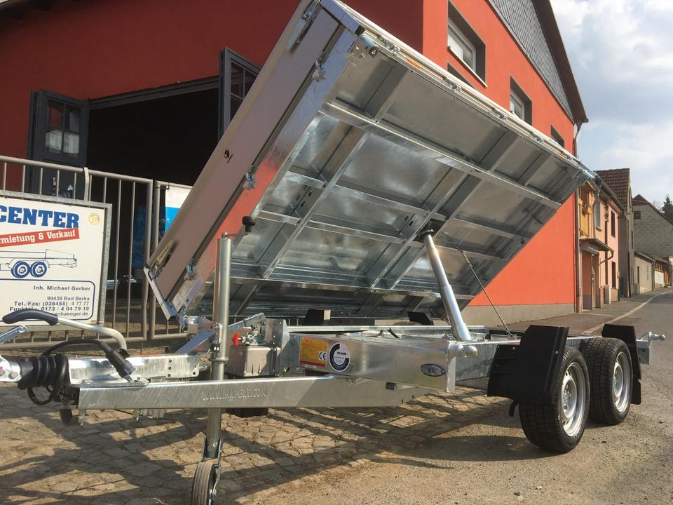 Hapert Cobalt 3-Sided Tipper Trailer, 2.7t, 305 x 180 x 30 cm, Electric Hydraulic with Battery and Remote