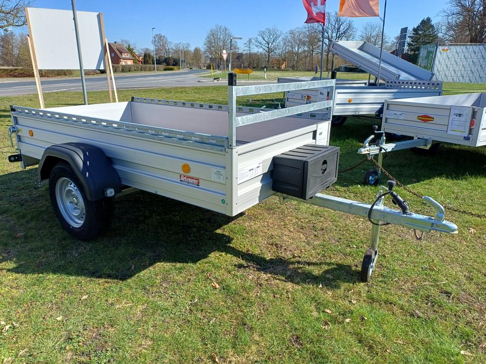 750 kg Böckmann TL-AL 2513/75 Front and Side Gallery Trailer 2.50 x 1.30 m