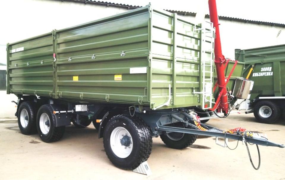 Kobzarenko 3-Axle Three-Sided Dump Trailer 3TSP-24 with 800 mm Side Walls