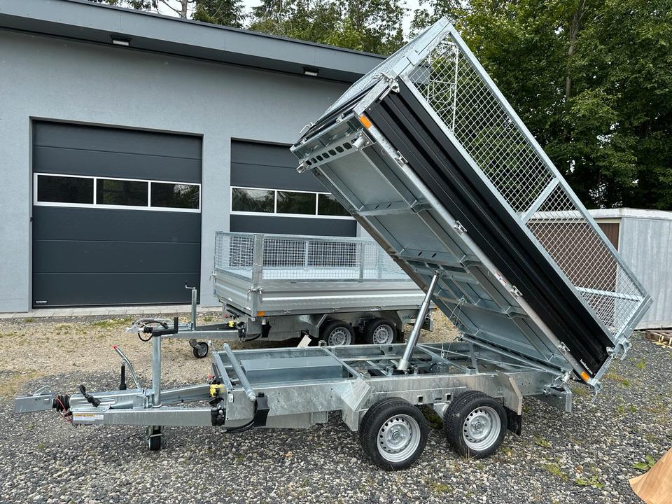 Humbaur HTK 3500.31 Three-Sided Tipping Trailer, 3.5 t Steel Car Trailer