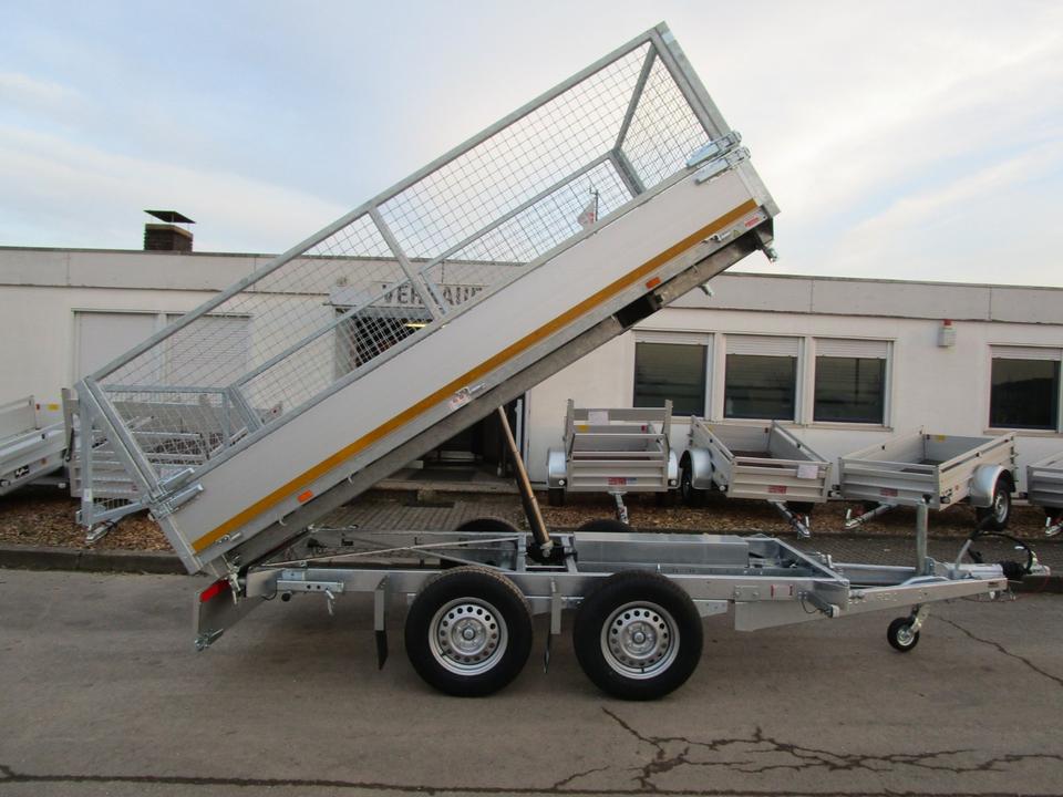 Eduard 3318 Three-Sided Tipping Trailer - 2.7 t GVWR, Electric/Manual Pump, Includes 70 cm EDUARD Mesh Insert