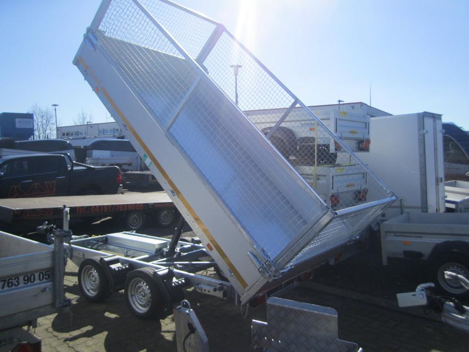 Eduard 3000 kg Three-Sided Dump Trailer, 3.3 x 1.8 m, Electric Pump, New Car Trailer