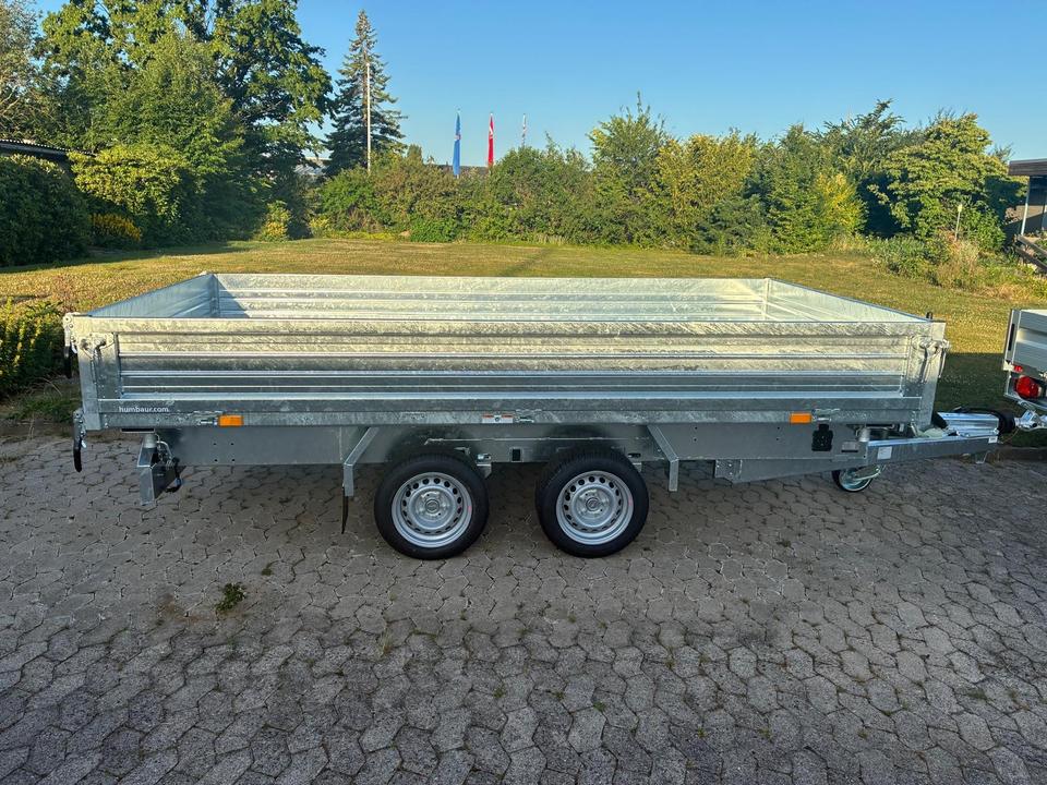 Humbaur HTK 3500.37 ProSteel Three-Sided Tipper Trailer with Fuhrmann Profile (3.5t)
