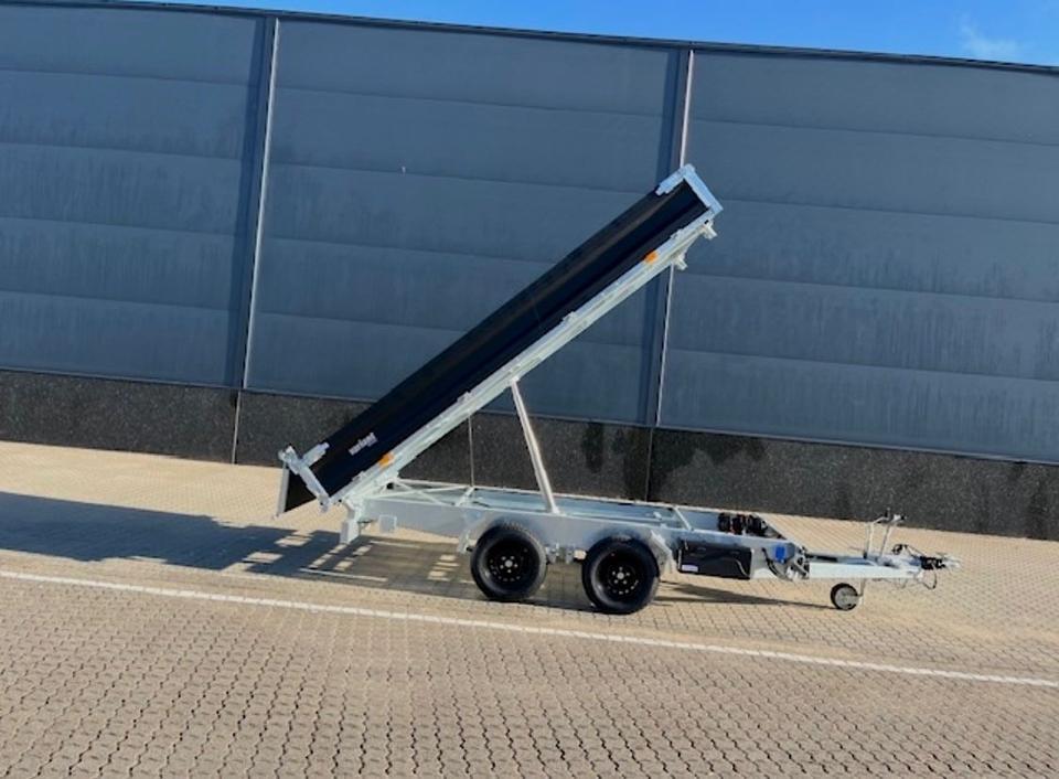 Three-Sided Tipper Trailer 3.0 t, 320 x 168 cm, Electric-Hydraulic Pump, Leaf-Spring Suspension