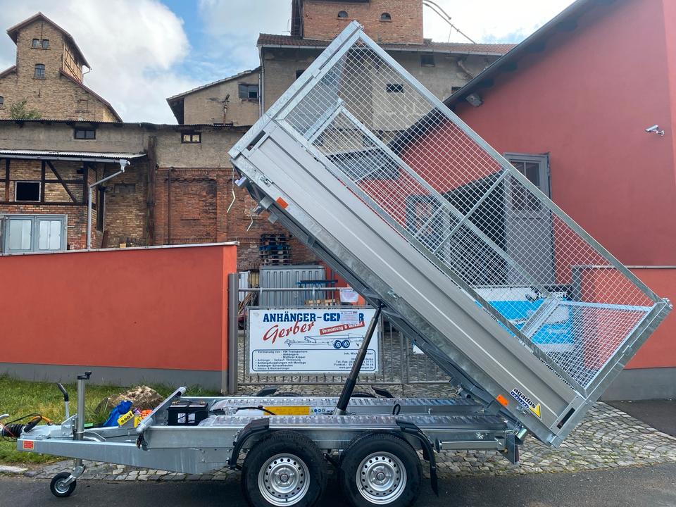 Atlas 3-Sided Tip Trailer 3.5t with Electric Pump Attachment