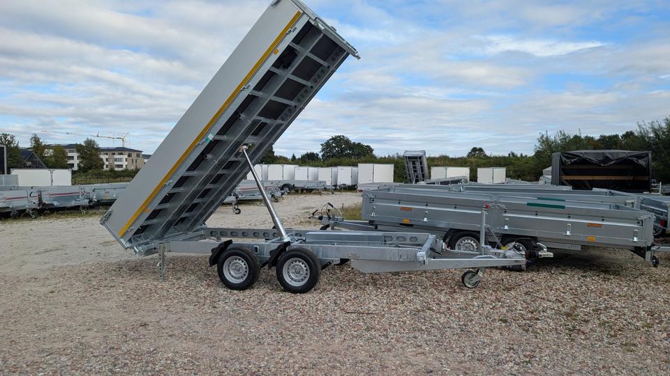 Eduard 4020 Three-Sided Tipping Trailer, 406 x 200 cm, 3.5 t, Tandem Car Trailer