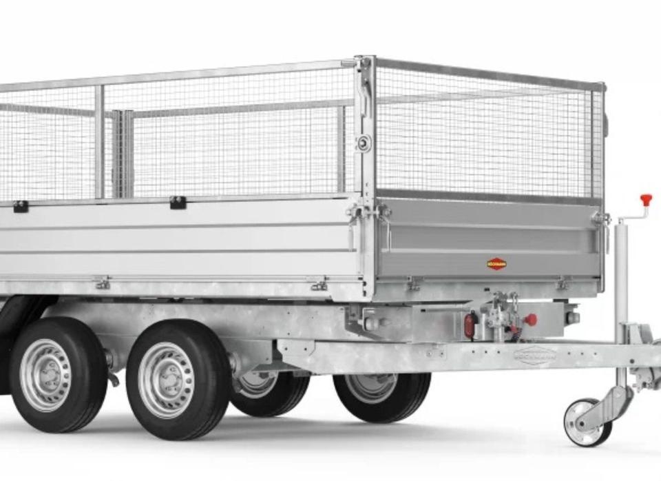 Böckmann Three-Sided Tipping Trailer, 2.5 x 1.6 m, 2700 kg, with Mesh Extension