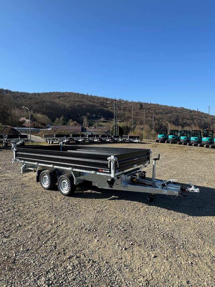Humbaur HTK 3500.37 3.5t Three-Sided Tipping Trailer with Steel Side Walls, New, Electric Pump and Electro-Hydraulic System