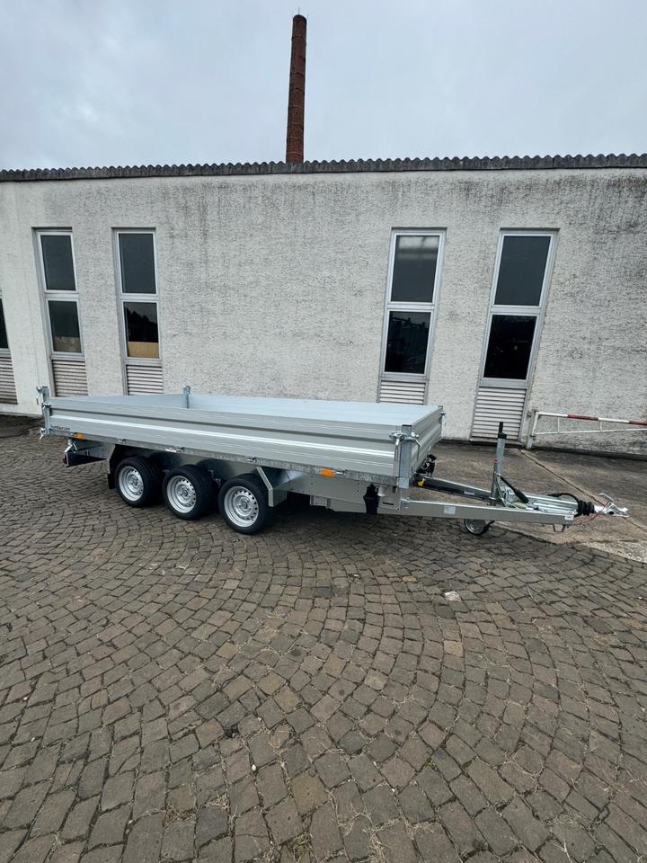 Humbaur HTK 3500.41 Tridem Three-Axle Tipping Trailer 3.5t Electric Pump Electrohydraulic
