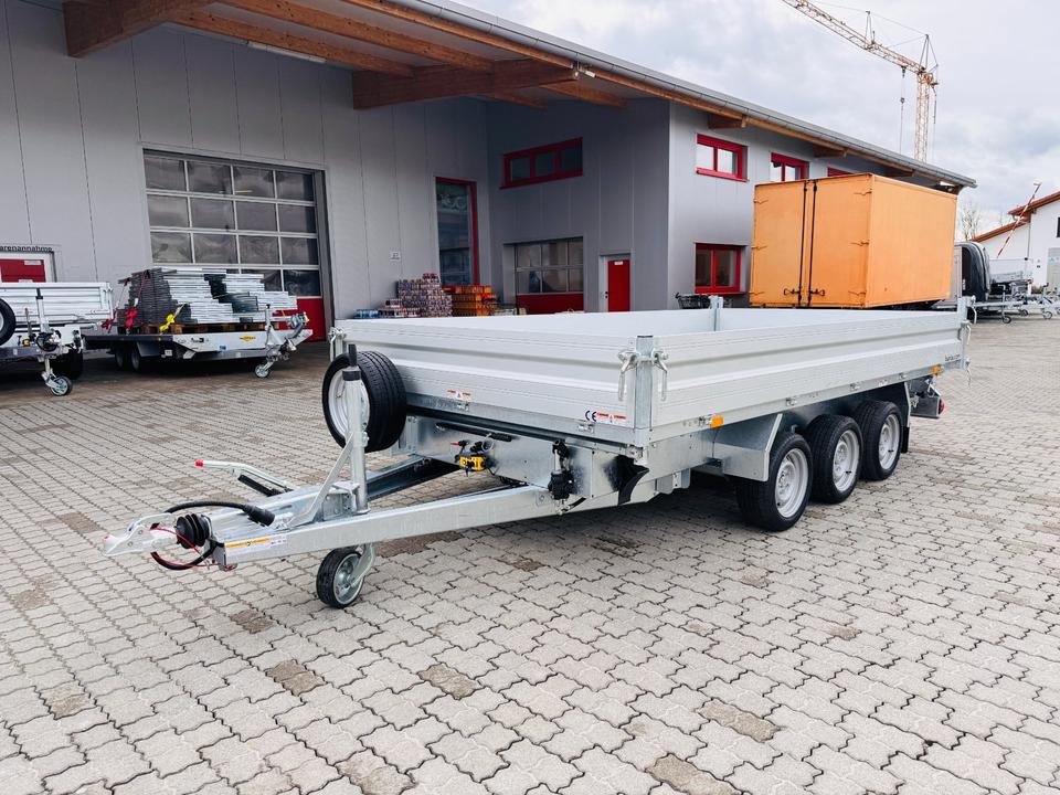 Humbaur HTK 3500.41 ALU Three-Sided Dump Trailer, 3-Axle Tridem, NEW, 3,500 kg, 4.1 m x 2.1 m