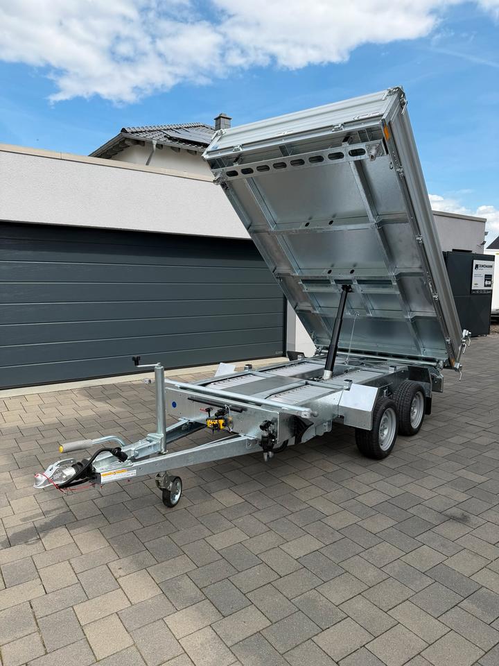 Humbaur HTK 3000.31 Three-Sided Tipper Trailer 3.0 t with Electric Pump, Ramps and Supports