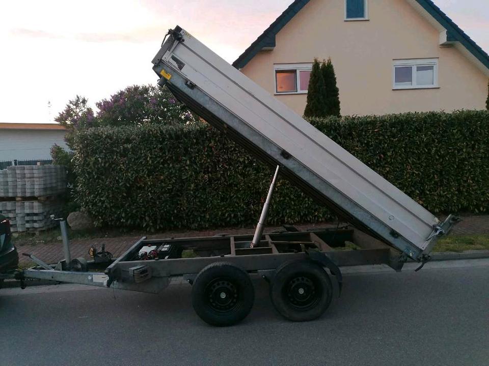 Böckmann Three-Sided Tipper Trailer with 3000 kg Payload and Leaf Grid