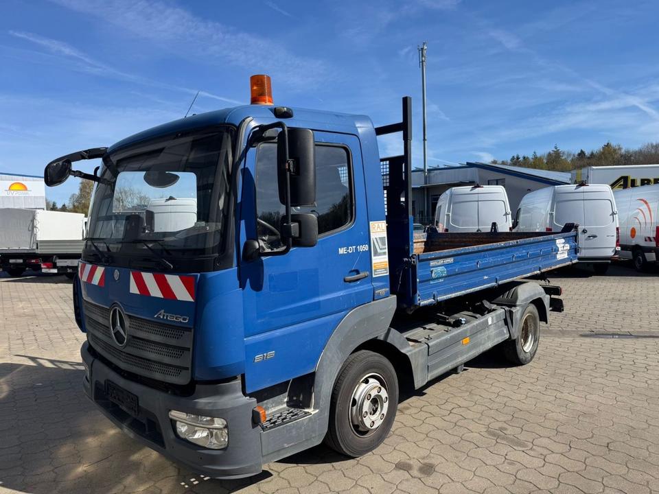 Mercedes-Benz Atego 4x2 816 with Meiller three-sided tipper, dual tow hitch