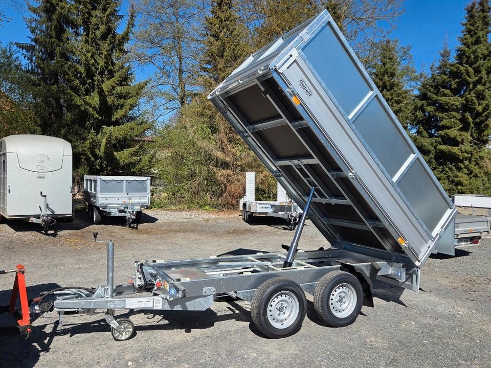 Böckmann Car Trailer Three-Sided Tipper, 2.7 t, Electric Tipper