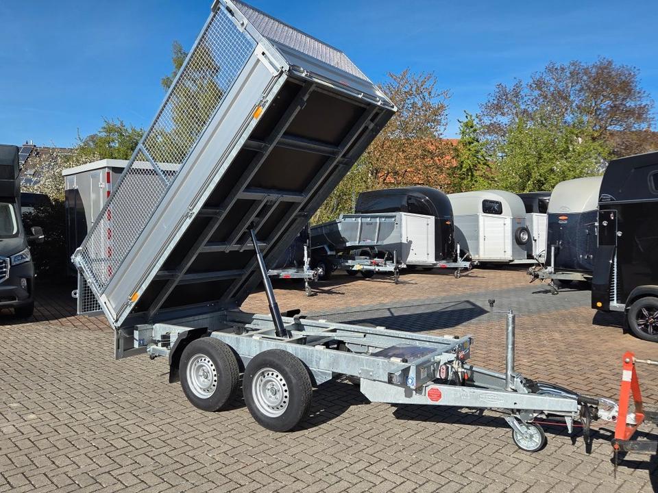 Böckmann DK-AL 3016/30 Car Trailer with Three-Sided Tipper and Lattice Frame (New)