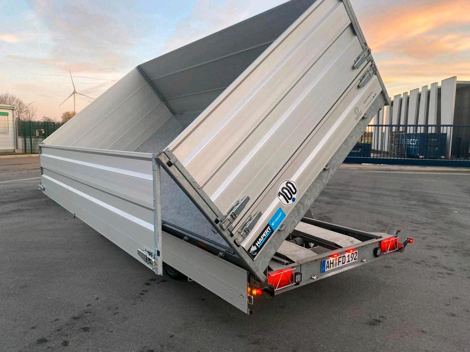 Hapert HM2 Ferro Cobalt three-sided tipping trailer, 4x2