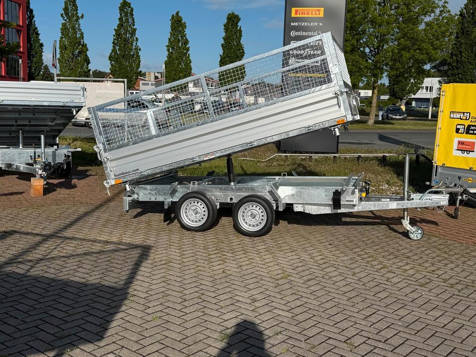 Humbaur HTK 2700.31 Three-Sided Tipper Trailer 2.7 t with Electric Pump