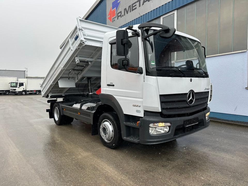 Mercedes-Benz 1223 K Atego3 Meiller 3-Sided Tipper Truck with 2 x AHK and 3-Seater Cab
