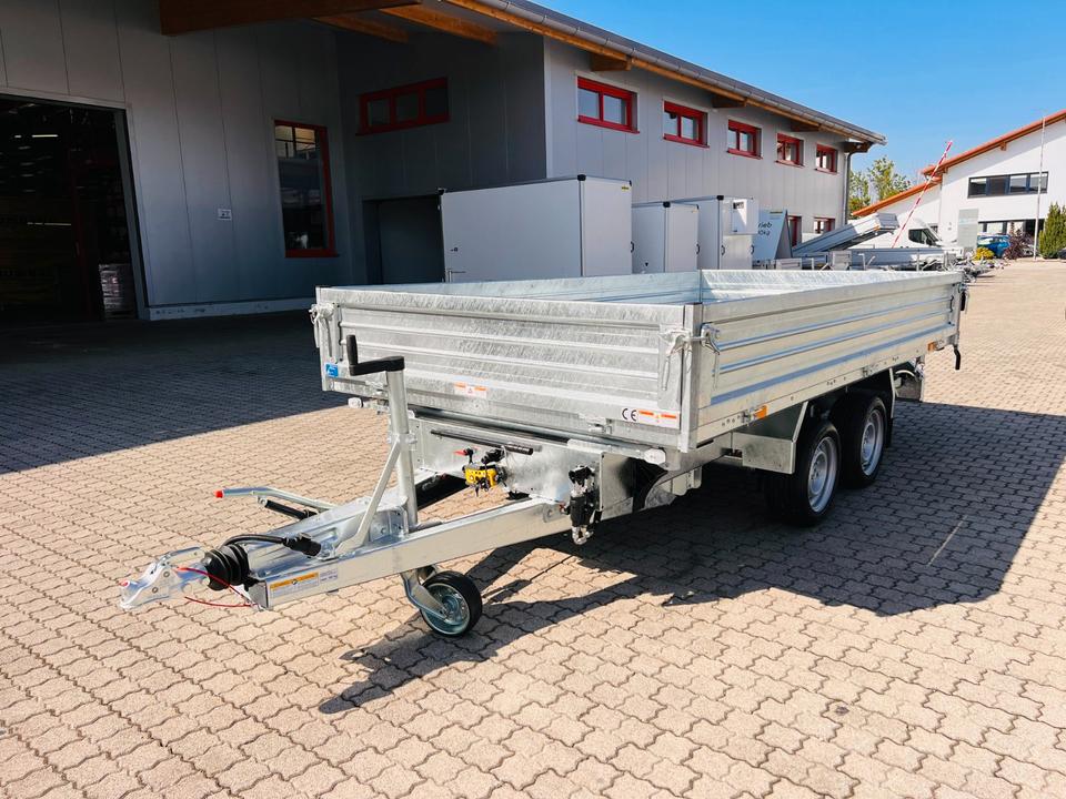 HTK 3500.37 Three-Way Tipper Trailer 3.5t Humbaur Pro Steel (FuhrmannBW), 3,500 kg GVW, 3.6 m x 1.85 m