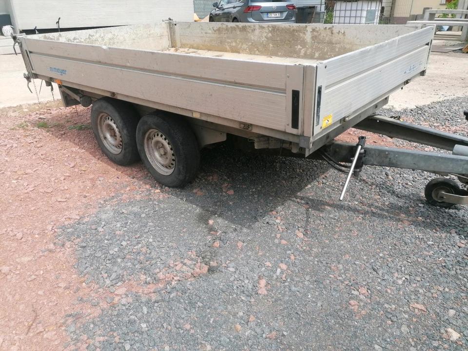 WMmeyer Three-Sided Tipper Trailer 3000 kg with Aluminum Ramps