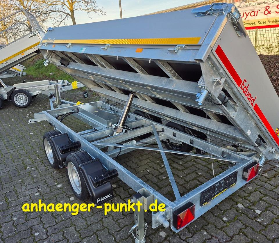 NEW XL 3-SIDE TIPPER TRAILER 3.30 x 1.80 m with ramps