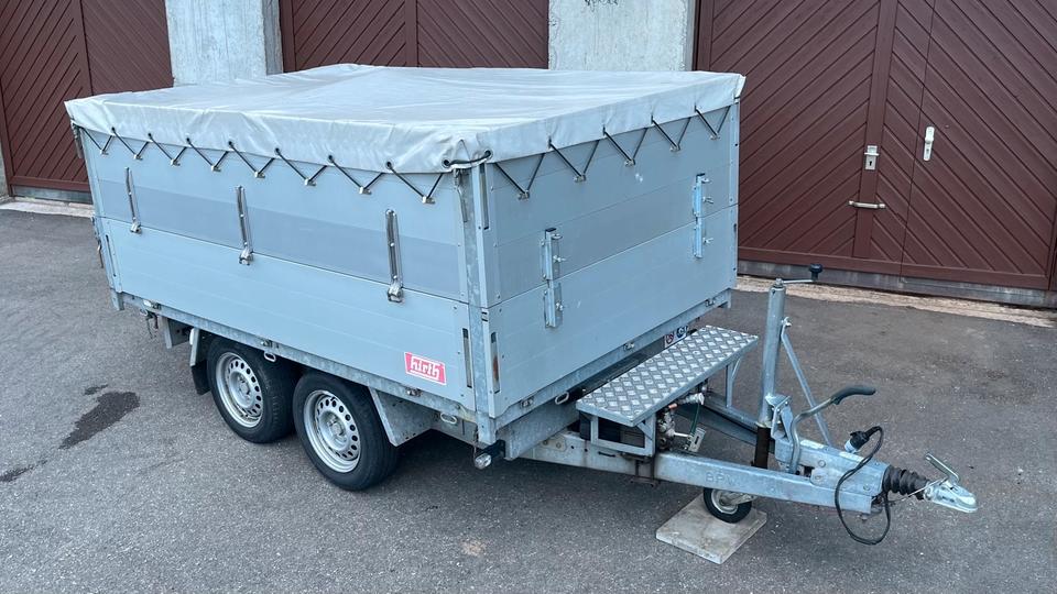 Hirth Tandem 3-Sided Tip Trailer, 2.7 t