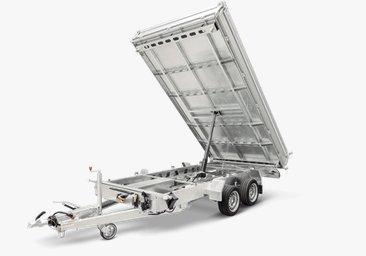 Humbaur HTK3000.31 Aluminum Three-Sided Tipping Trailer, 3-Ton