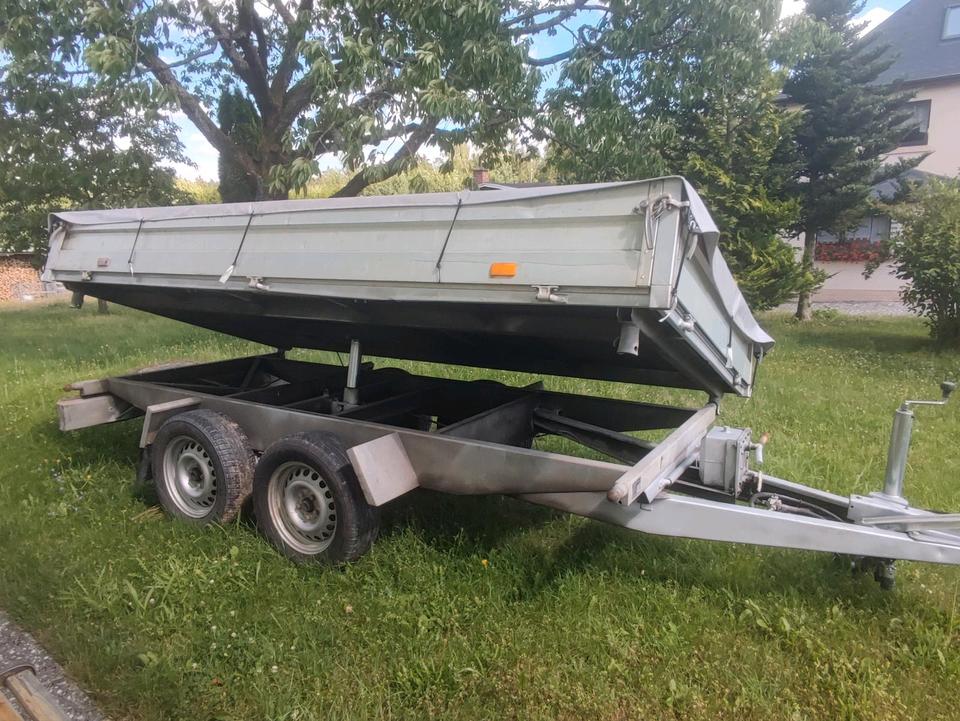 Humbaur Car Trailer, 3-Side Tipper, 2.5t Payload, Large Loading Area