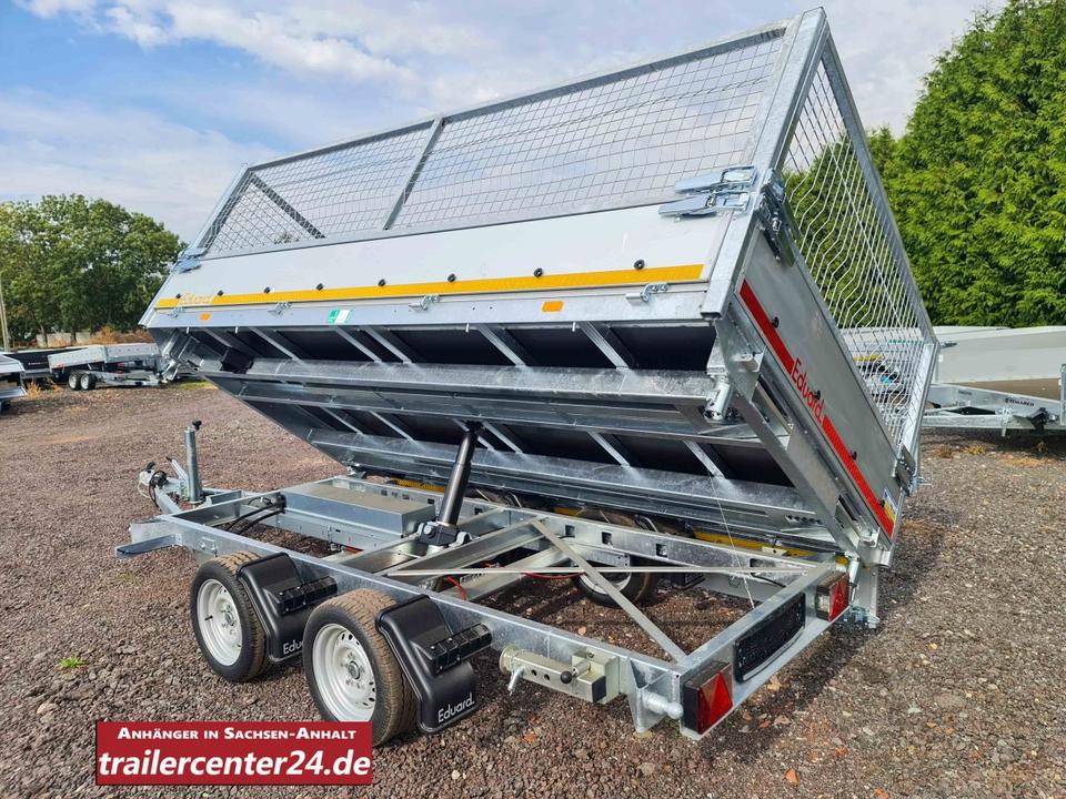 Eduard Electric 3.5t Three-Sided Tipper Trailer, 3.30 x 1.80 m, 100 km/h