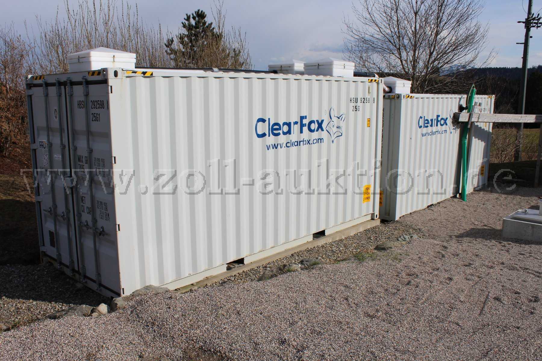 Two-Unit Clearfox Container Wastewater Treatment Plant with Fixed-Bed Module