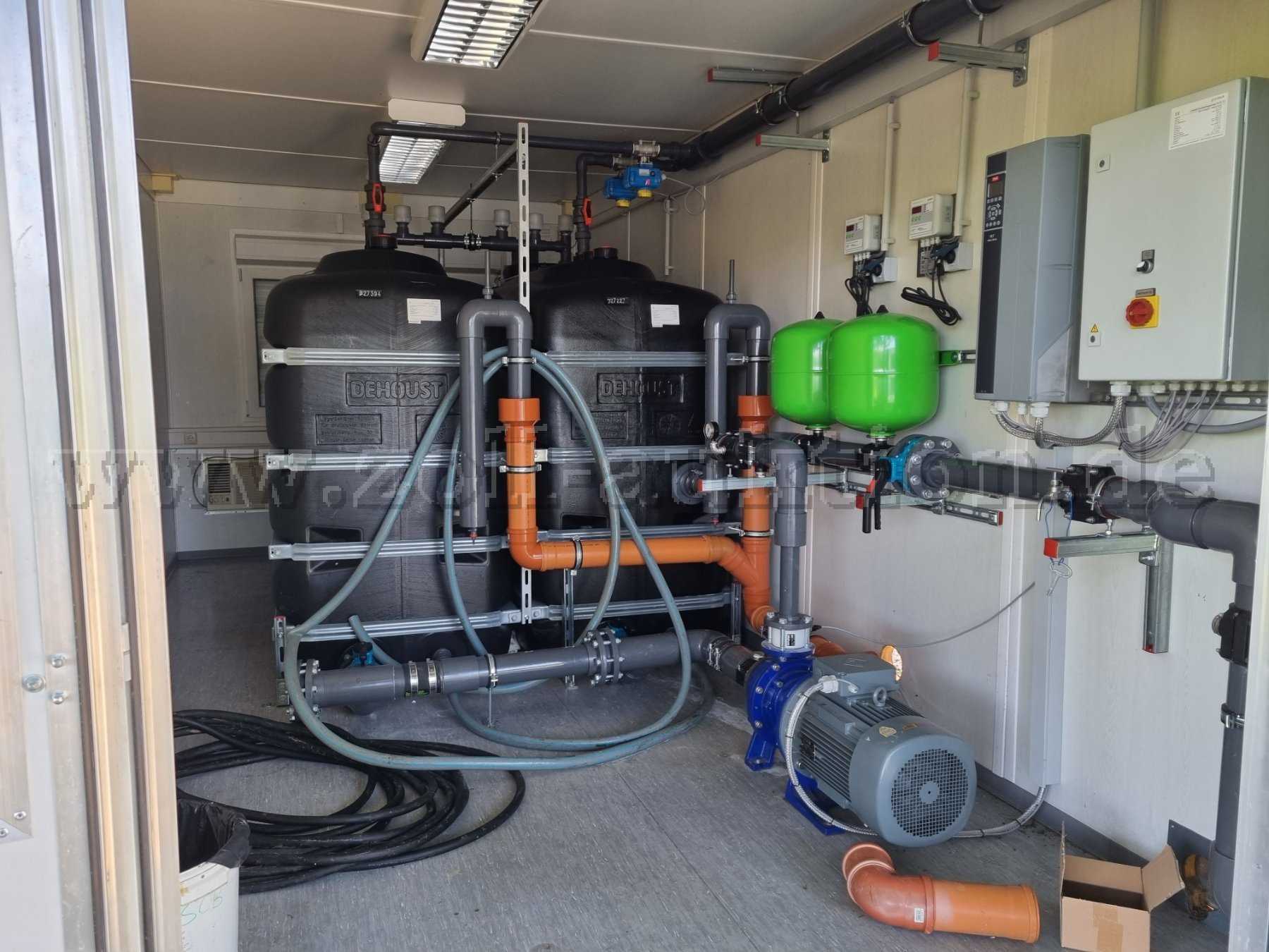Grünbeck Drinking Water Pressure Boosting System with Iwaki MDM50 Pump in Container