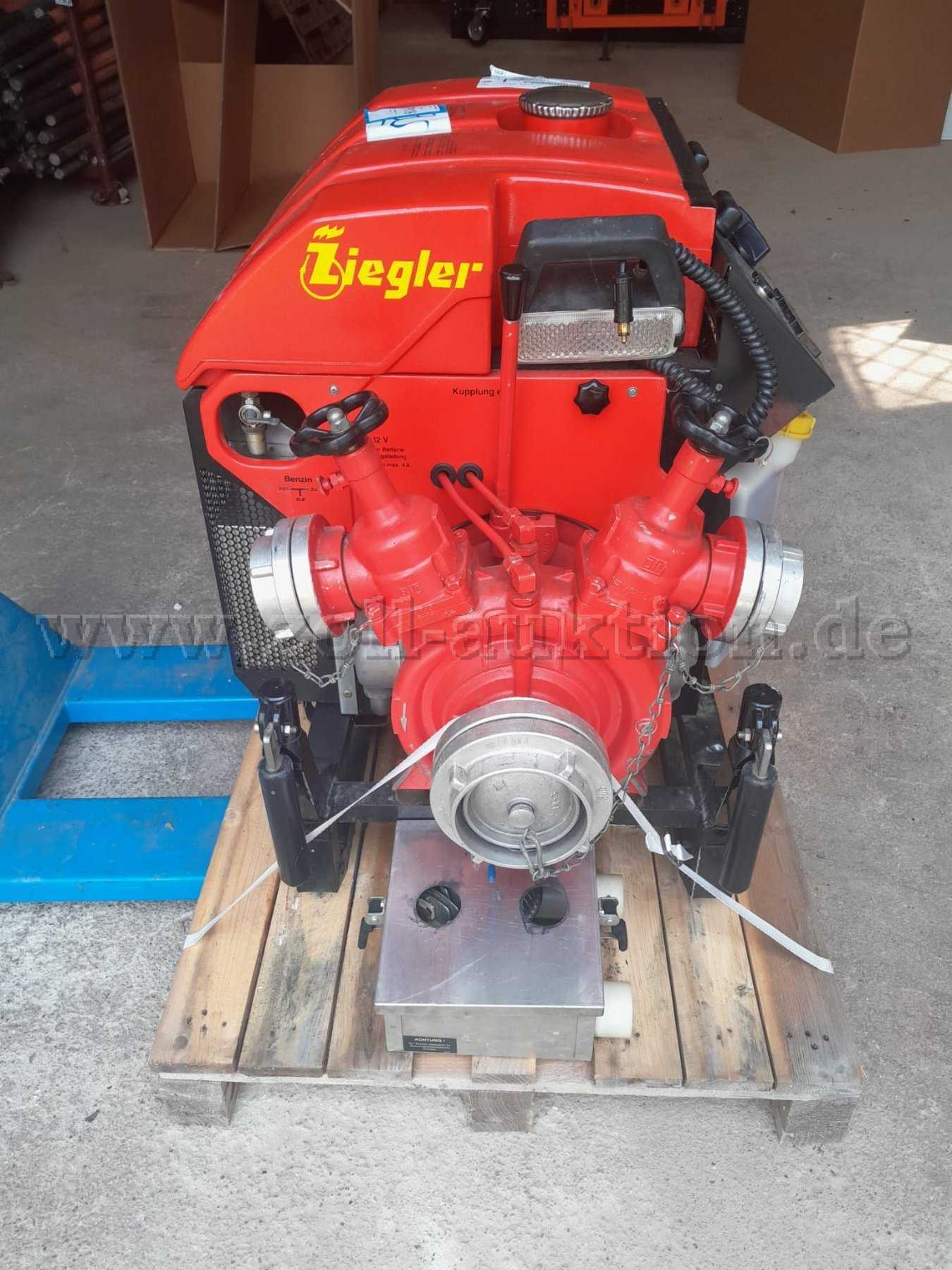 1 Portable Fire Pump Ziegler FP 8/8 with Engine Damage